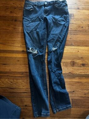 Old Navy Dark Blue Ripped Skinny Jeans